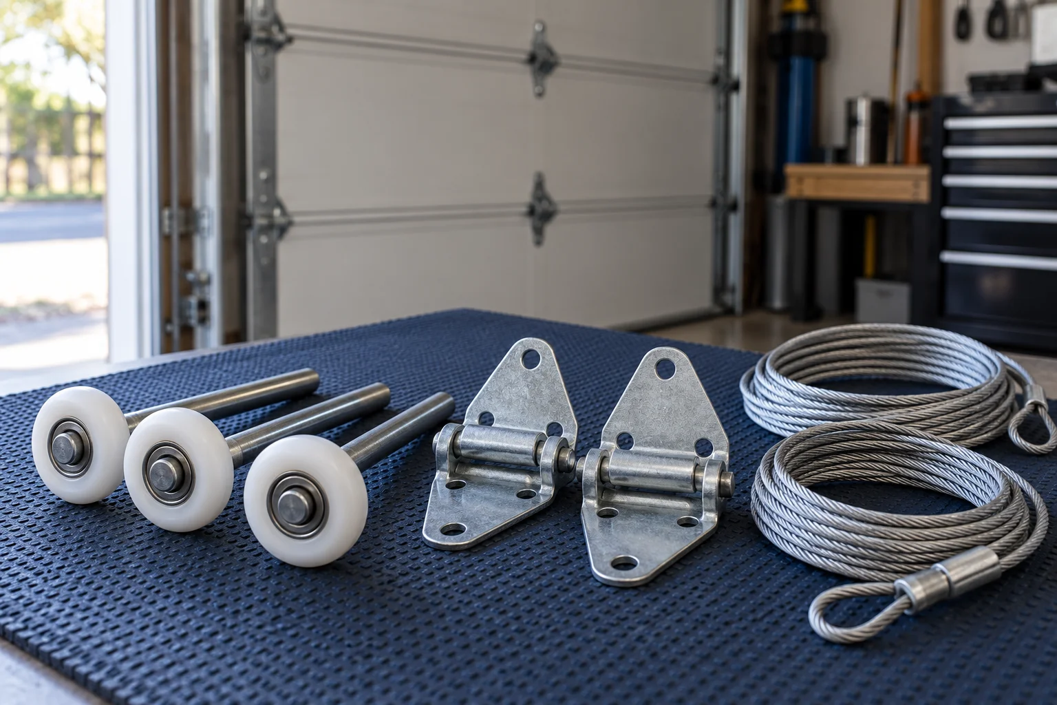 Garage door design and equipment illustration