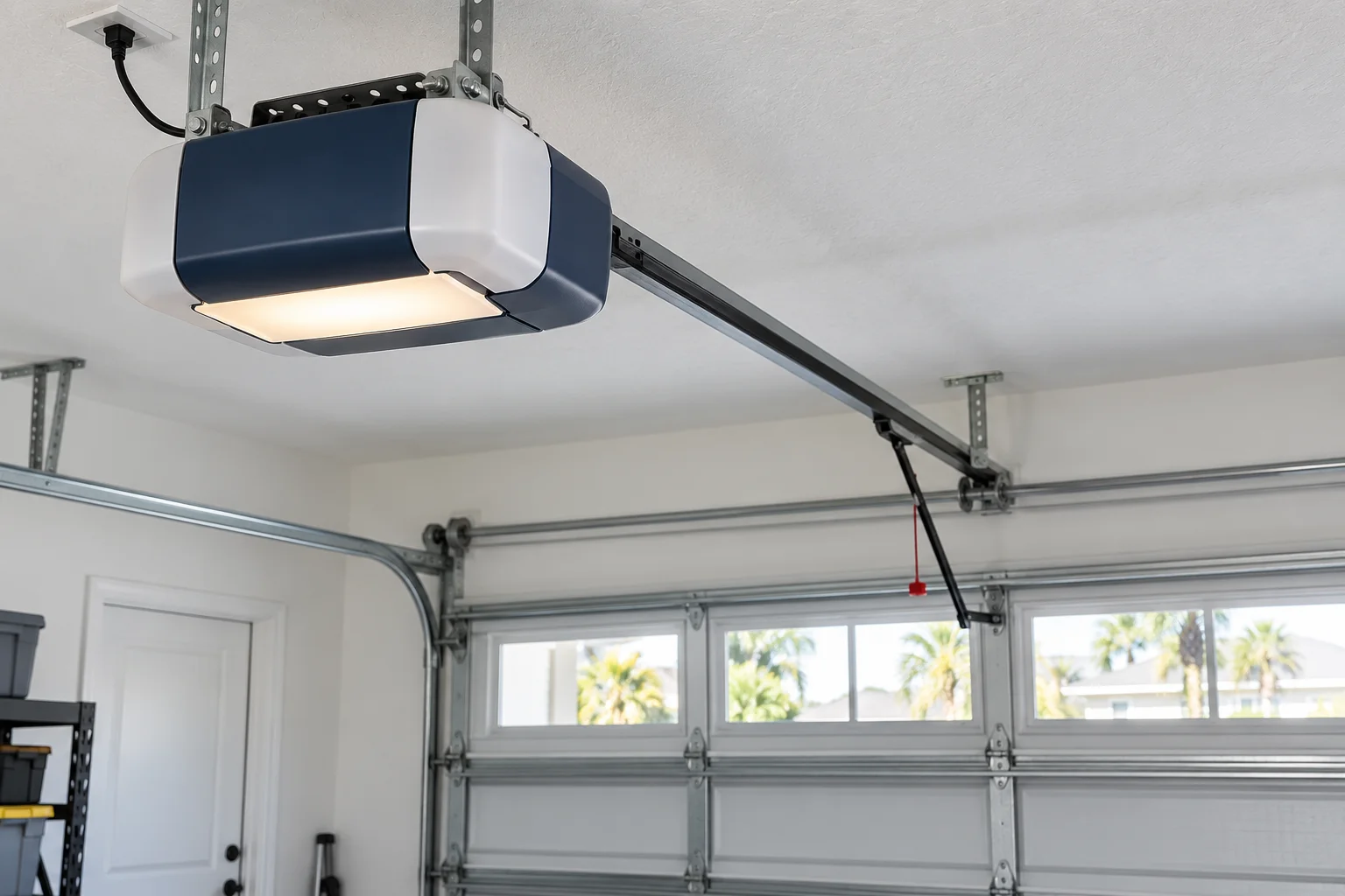 Garage door design and equipment illustration